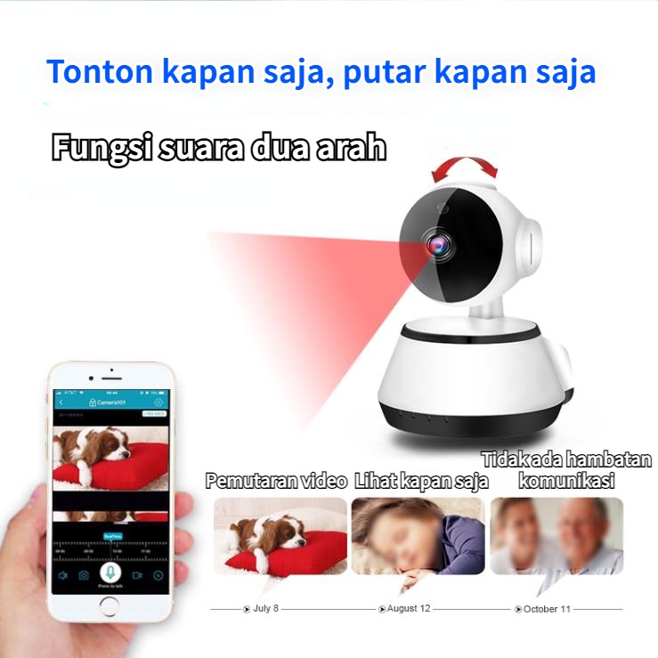 Smart Camera Wifi V380 Q6 HD1080P Wireless Mini IP CCTV - cctv mini sambung ke hp - kamera cctv mini sambung ke hp - cctv bisa di pantau lewat hp jarak jauh - cctv rumah bisa di pantau lewat hp - cctv mini wifi - cctv v380 pro - cctv hp - WHCollection