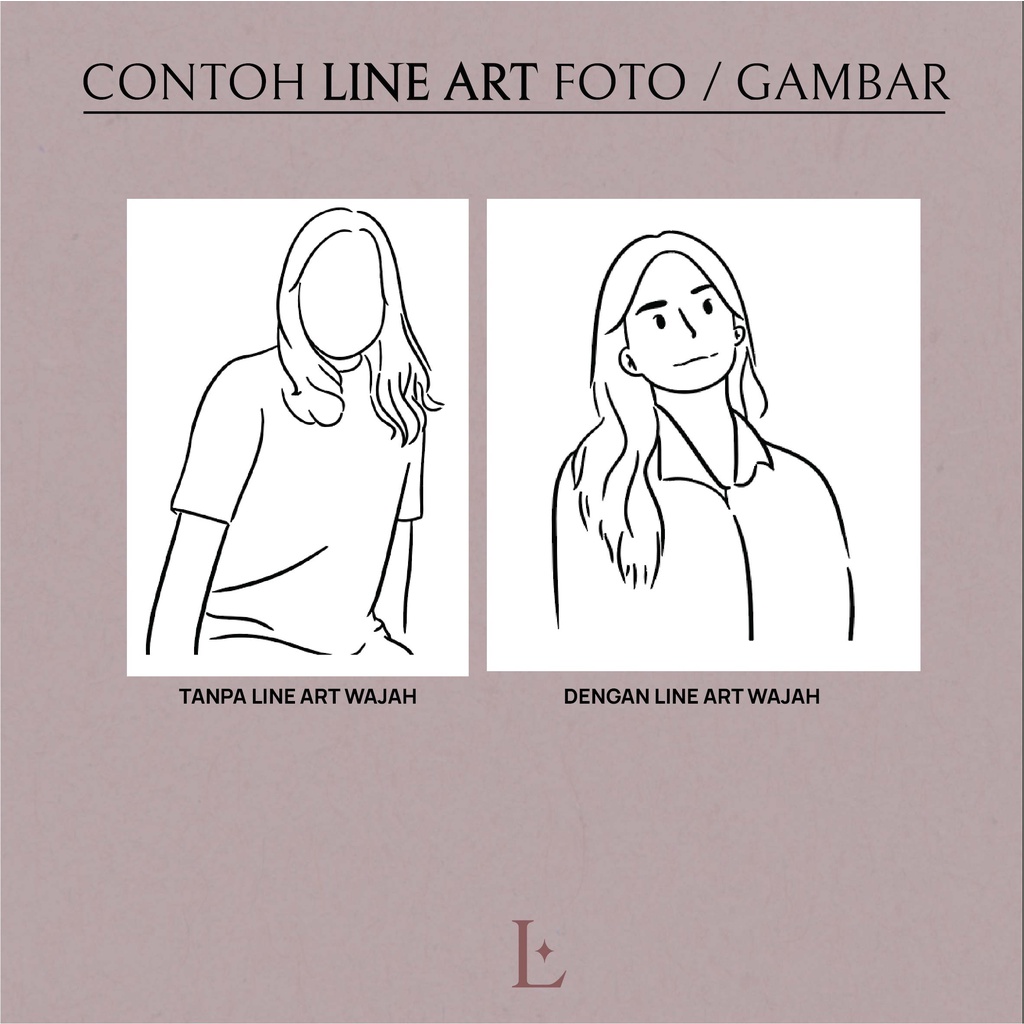 line art foto/gambar