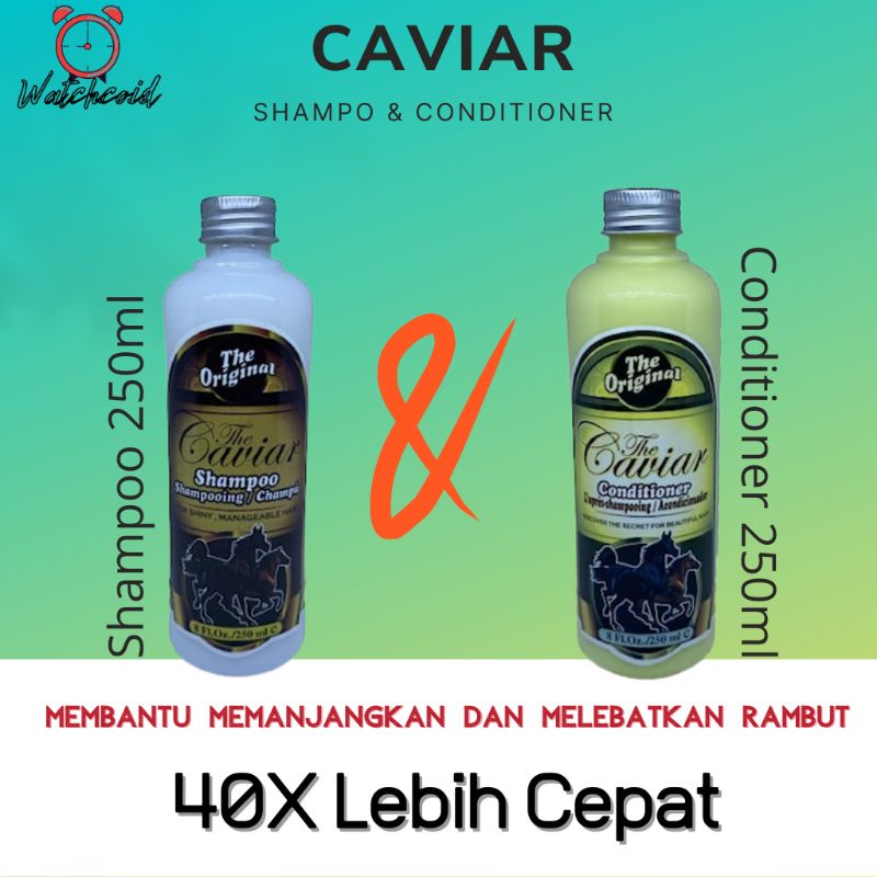 Shampoo Paket Penumbuh Rambut Botak - Paket Caviar Shampo Conditioner - Sampo Kuda - Kondisioner