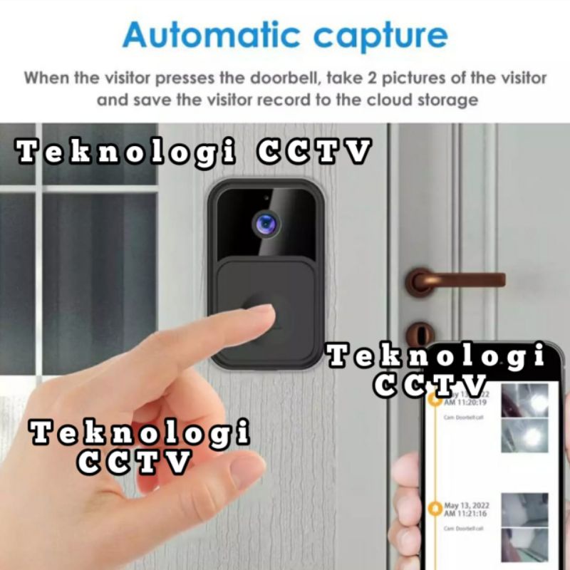 Bell Rumah Dengan Kamera / Smart Doorbell With Camera Wifi Interkom