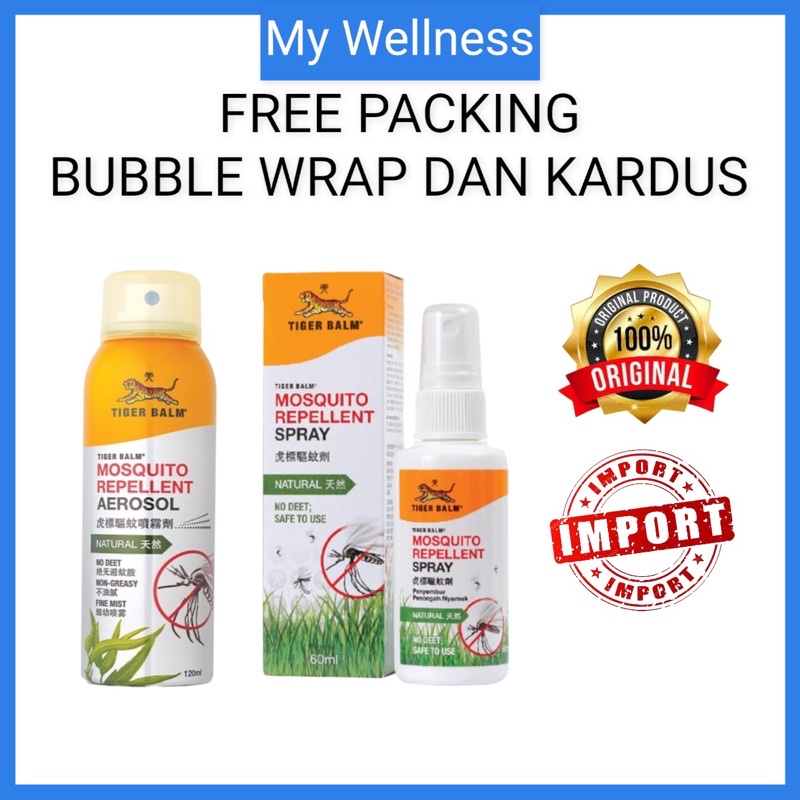 Tiger Balm Mosquito Repellent Aerosol 120ml dan Spray 60ml