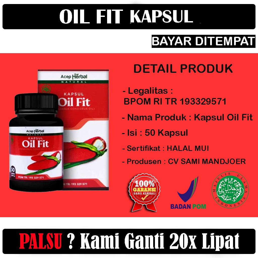 OilFit Obat Radang Kantung Ampedu / Empedu, Batu Empedu, Penyakit Kolesistitis Alami - Oil Fit 50 Ka