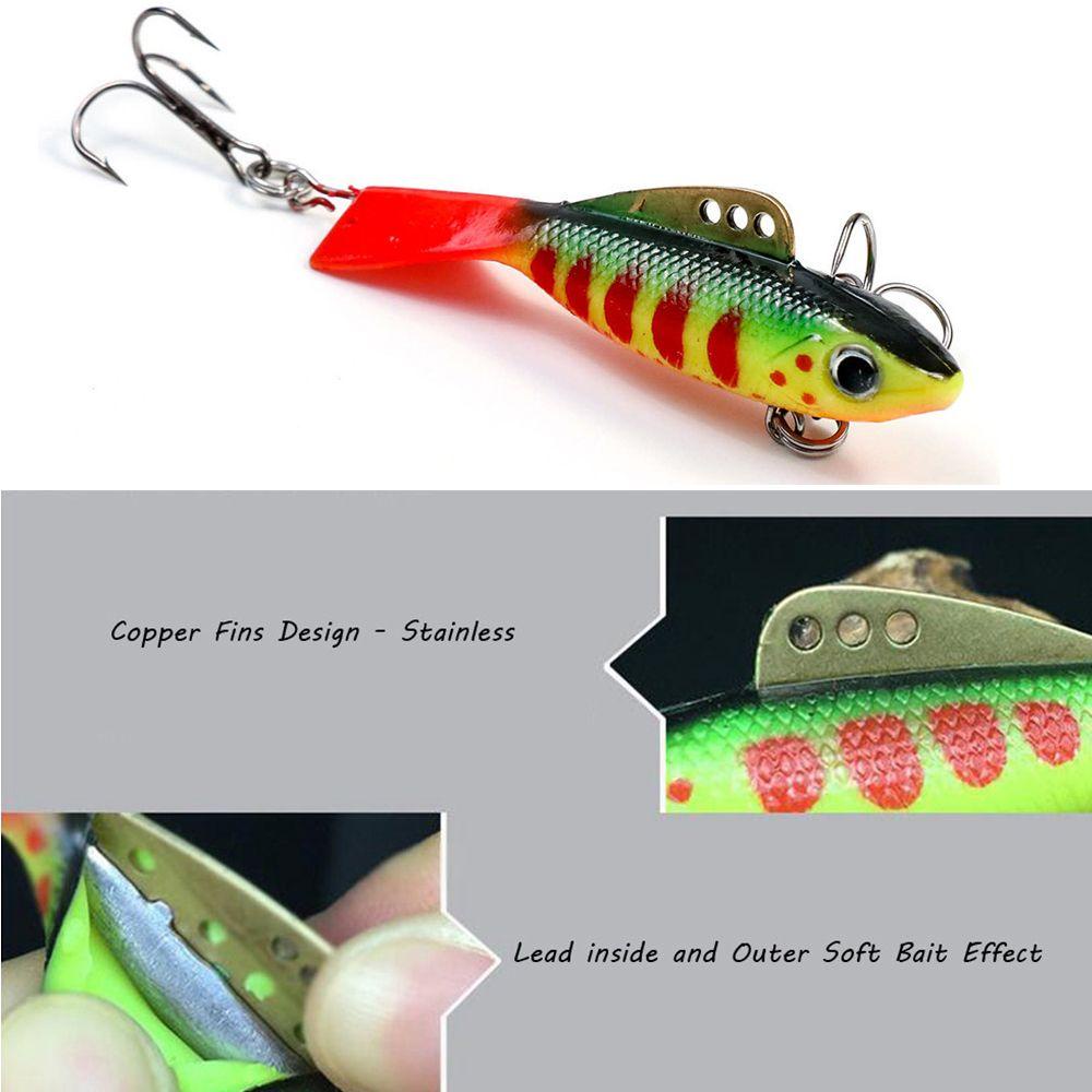 Top Ice Pemikat Pancing Dengan Kait Panas Kualitas Tinggi Buatan Jigs Walleye Kait Tiga jaw