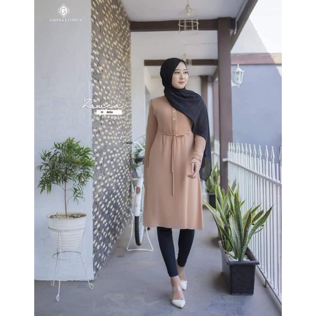 ZAVEA TUNIK BY GHINA FASHION✓ATASAN WANITA✓TUNIK WANITA✓