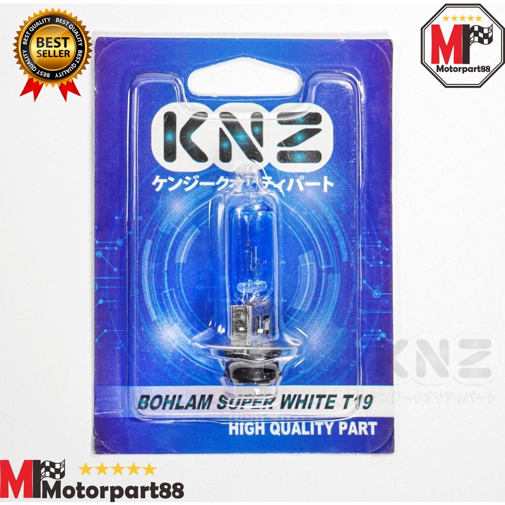 BOHLAM DEPAN KNZ SUPER WHITE GRAND BEAT VARIO MIO T19 12V 35/35W KNZ