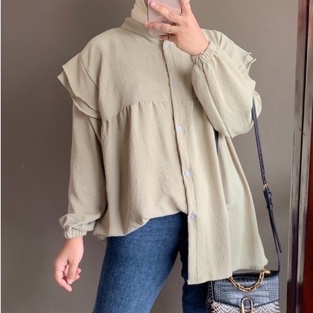 Atasan Wanita Bahan Crinkle Airflow Nawela