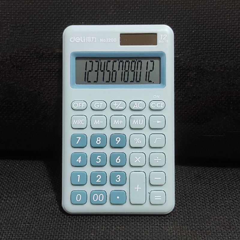 

Kalkulator Desktop Pocket Kecil Mini 12 Digit Deli 1200 Biru