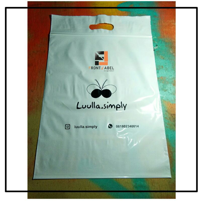 Jual Plastik Klip Plong Sablon Plastik Zip Plong Ukuran 30 Cm X 38cm Minimal 100 Pcs Free 6464