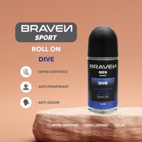 ⭐BAGUS⭐ BRAVEN Men Sport Deodorant Roll On 50ml | Deodoran