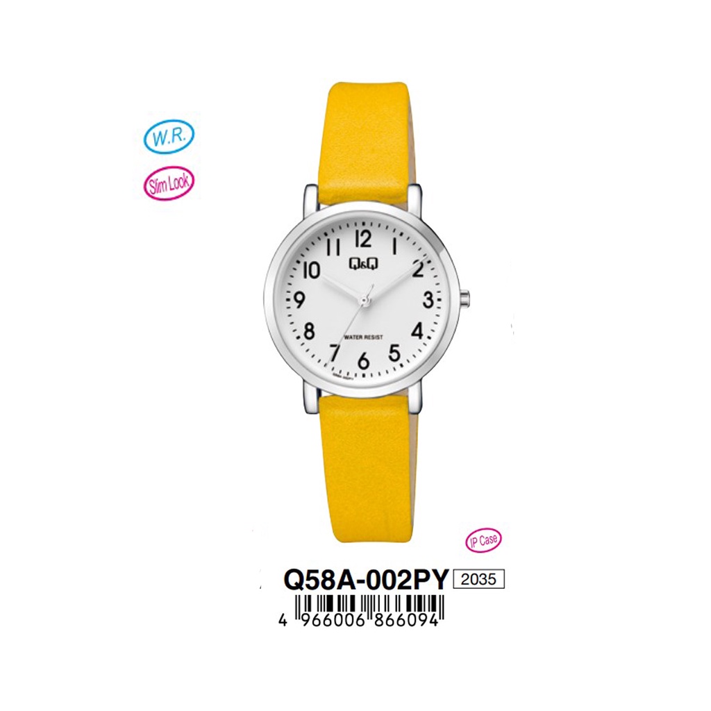 SALE Jam Tangan Wanita Classic Casual Kulit Leather Analog Original Q&amp;Q QnQ QQ Q58A Series