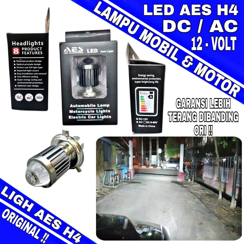 LAMPU MOTOR DAN MOBIL LAMPU LED HEADLAMP H4 LASER GUN LIGHT