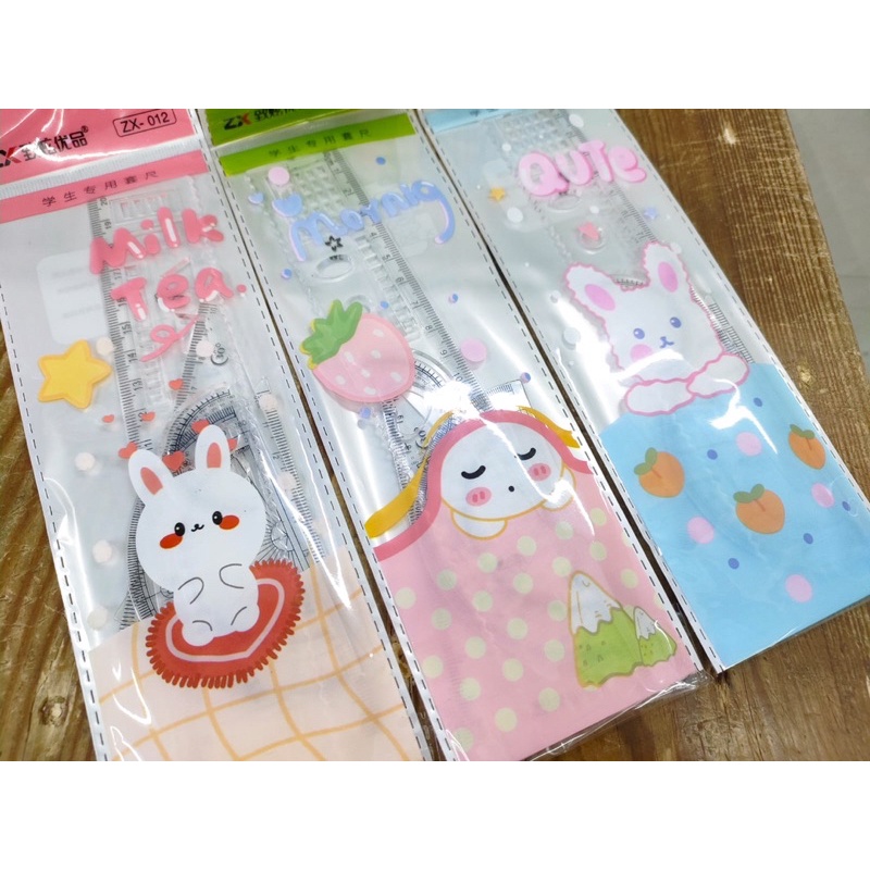 Penggaris Set isi 4Pcs/ Garisan Set isi 4pcs/