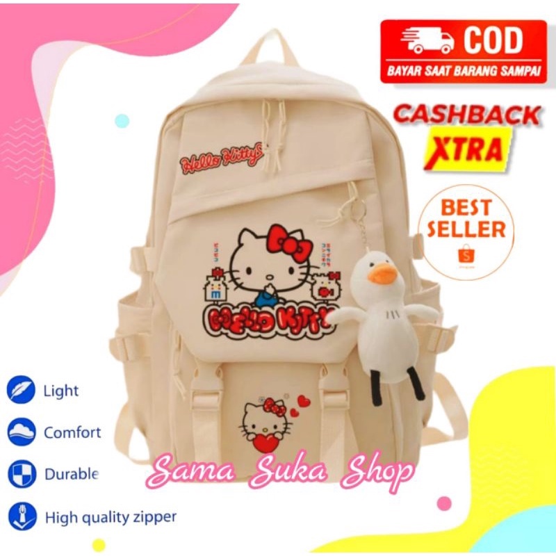 samasuka.shop - Tas Ransel Anak Perempuan Tk Sd Sekolah Karakter Kartun Hello Kittty Mini Wanita Paud Cewek Lucu