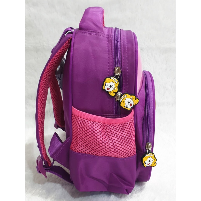 TAS RANSEL ANAK SEKOLAH PAUD PEREMPUAN CANTIK 10inch ( 2 Tahun ) GAMBAR TIMBUL IMPORT ( Love Ce 10&quot; )