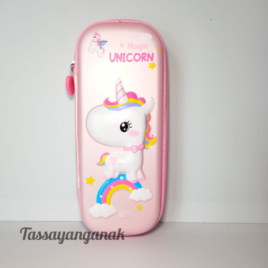 Kotak Pensil Timbul 3D Motif Unicorn Magic Anak Perempuan Paud Tk Tempat Pensil Unicorn Kado Anak Import Berkualitas