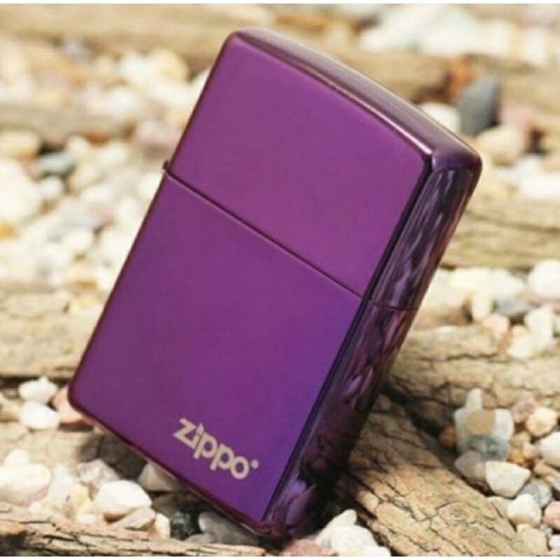 Korek Api Zippo Crom Ungu ice Mewah