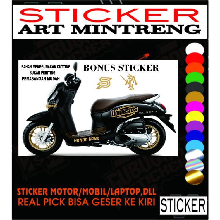 Sticker variasi scoopy cutting Domestos simple kerren