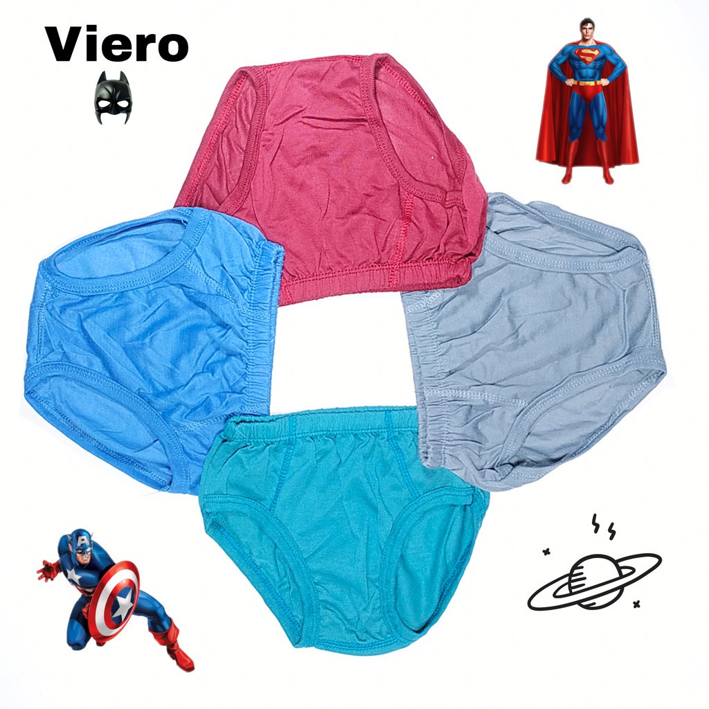 IL - Celana Dalam Anak Polos dan Stiker Cd Pria Laki Laki Viero