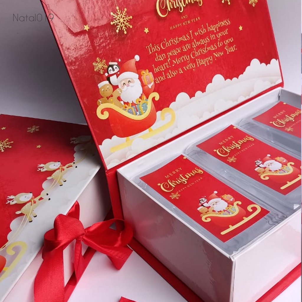 

Box hampers natal christmas hardbox custom 25 x 15 x 8 cm