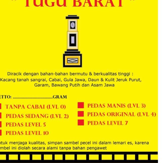 

ㅒ 1 kg Sambel Pecel Madiun sangrai merk TUGU BARAT カ