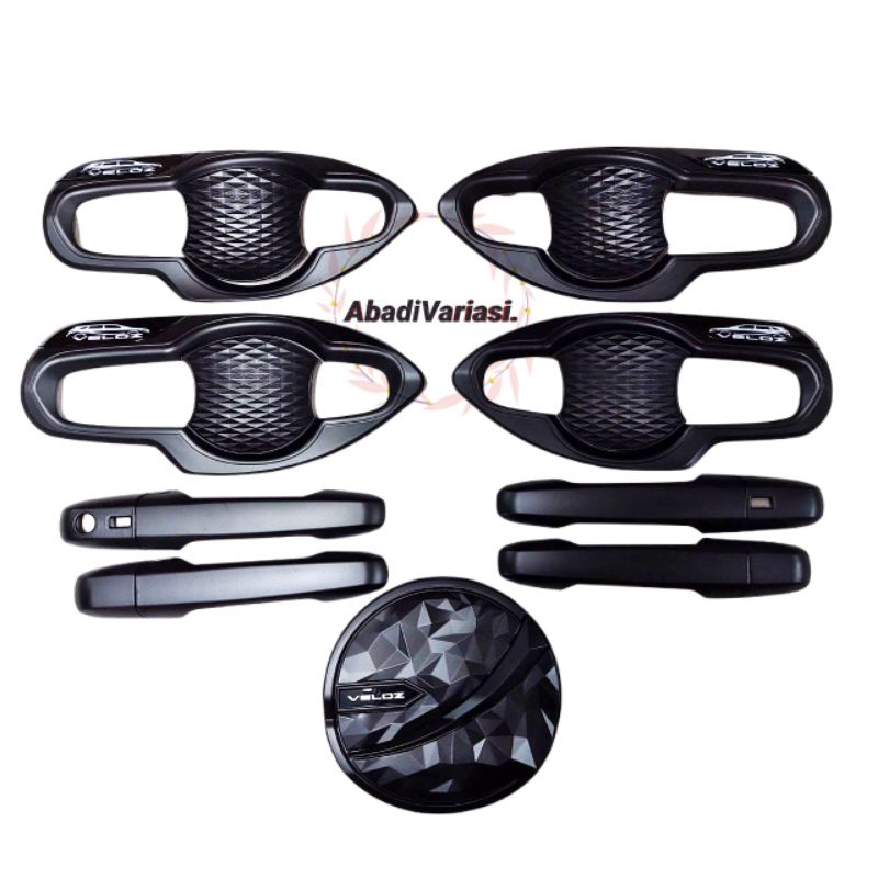 Paket Outer Handle Tank Cover Diamond VELOZ 2022 Hitam Doff