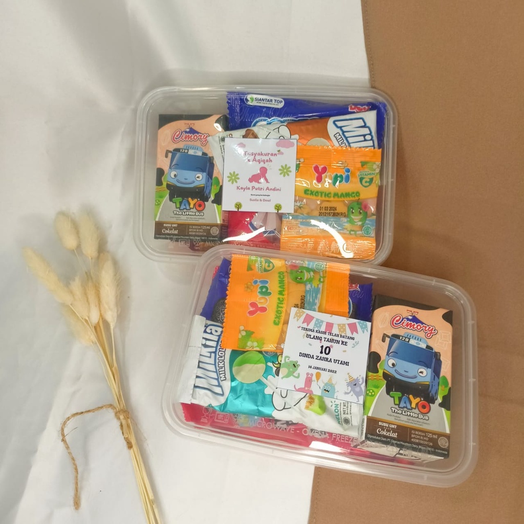 

[PAKET A] SNACK ULANG TAHUN SNACK KONTAINER THINWALL SYUKURAN PESTA JAJAN