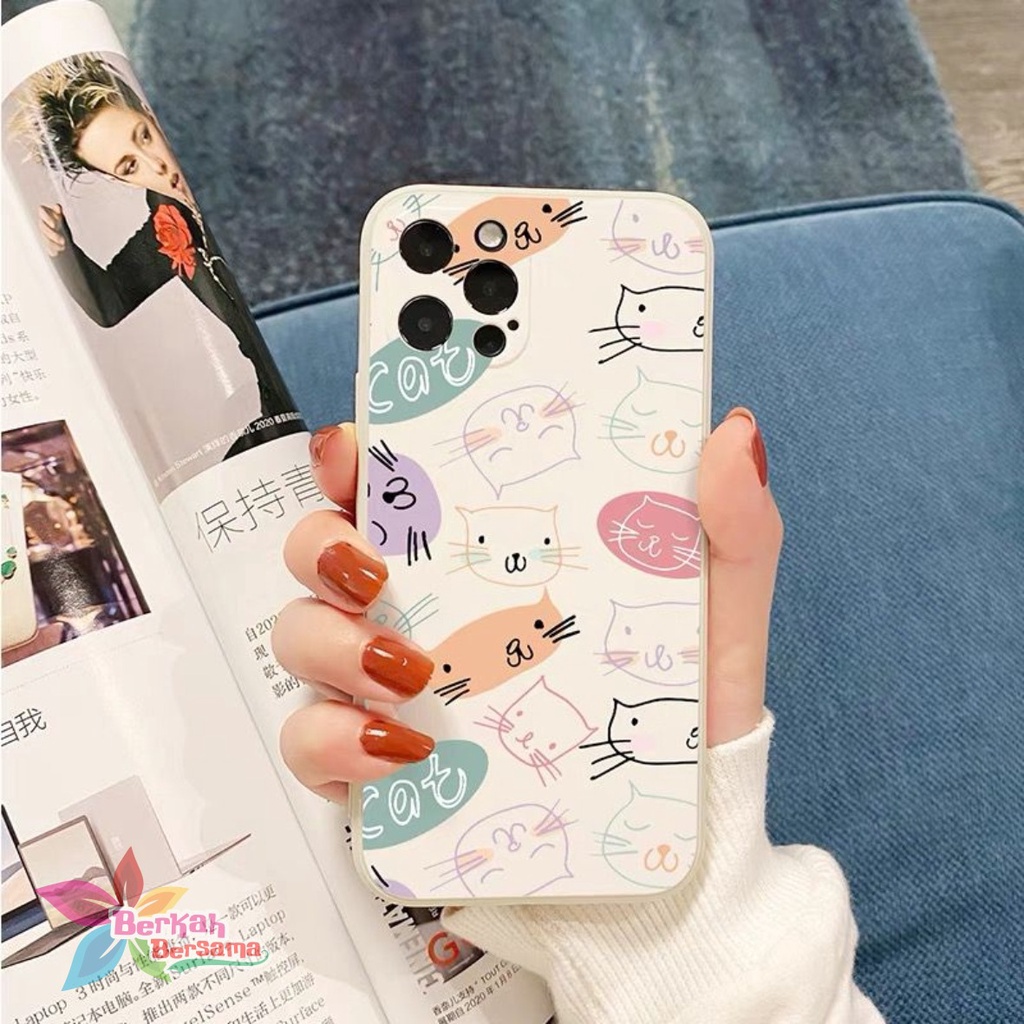 SS109 SOFTCASE MOTIF CUTE CAT INFINIX SMART 4 5 6 PLUS HOT 9 10 11 PLAY 10S 11 12 PLAY NOTE 12 BB7161
