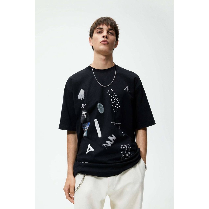 ZARA & BERSHKA STREET STYLE GRAPHIC TEE Kaos unisex