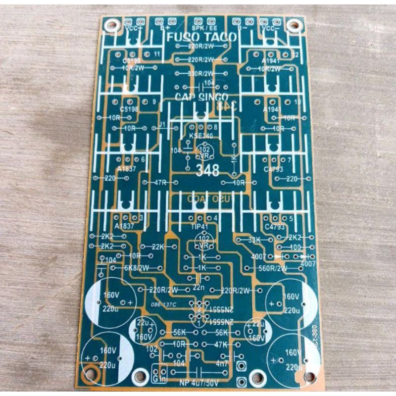 PCB Power Amplifier FUSO TACO Cap Macan Cap Singa
