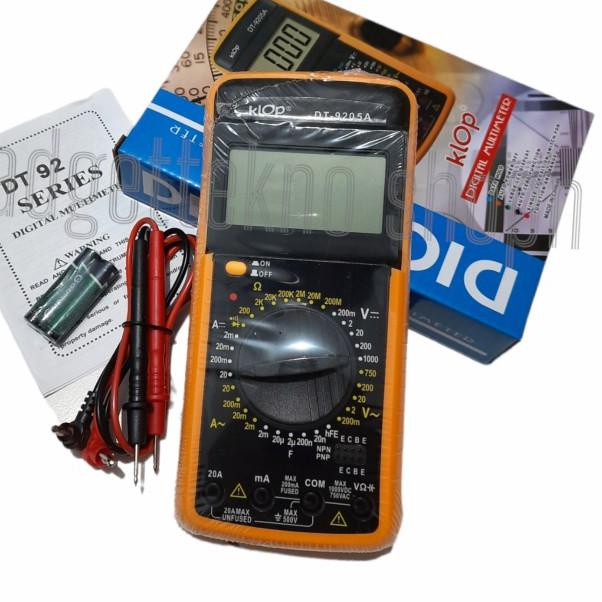 MULTITESTER DIGITAL ready STOK / MULTIMETER AVOMETER DT-9205A - KLOP