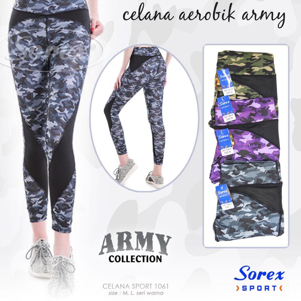 [KODE 7VKQ7] Legging Sport Sorex Exclusive Motif Army 1601 - Legging Senam Yoga Sorex.