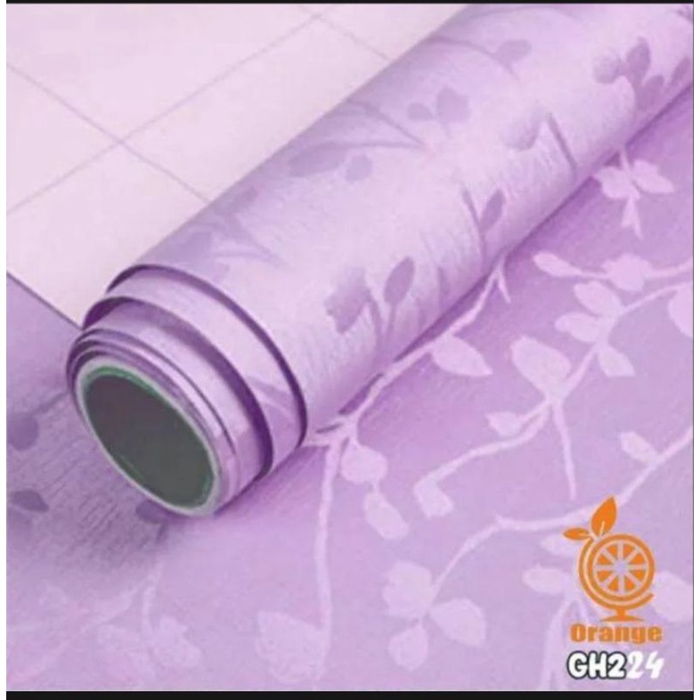[COD]Wallpaper Sticker Dinding Motif Embos Ungu motif gh224