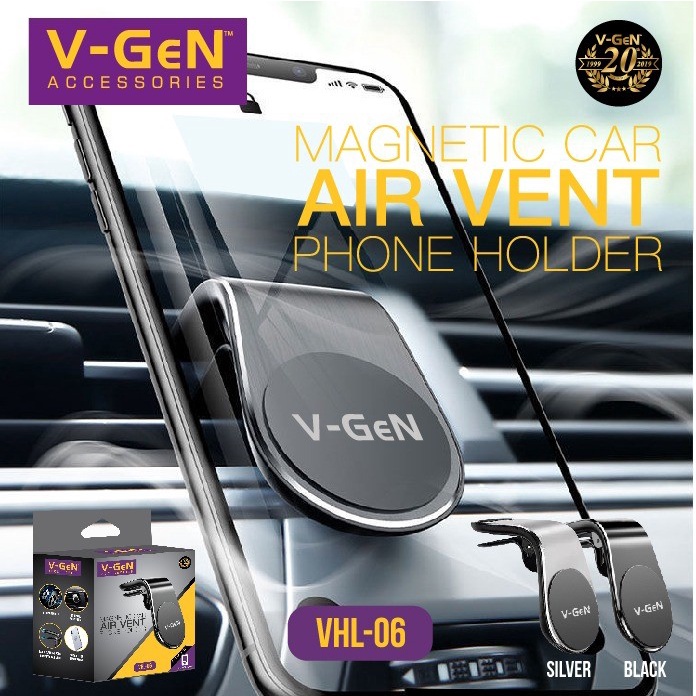 Magnetic Car Air Vent Phone Holder HP Mobil V-GeN VHL-06 Lubang AC Original