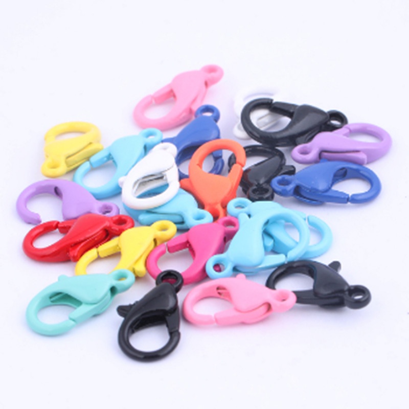 50 Pcs / Lot Konektor Rantai Model Lobster Bahan Alloy Untuk Membuat Perhiasan