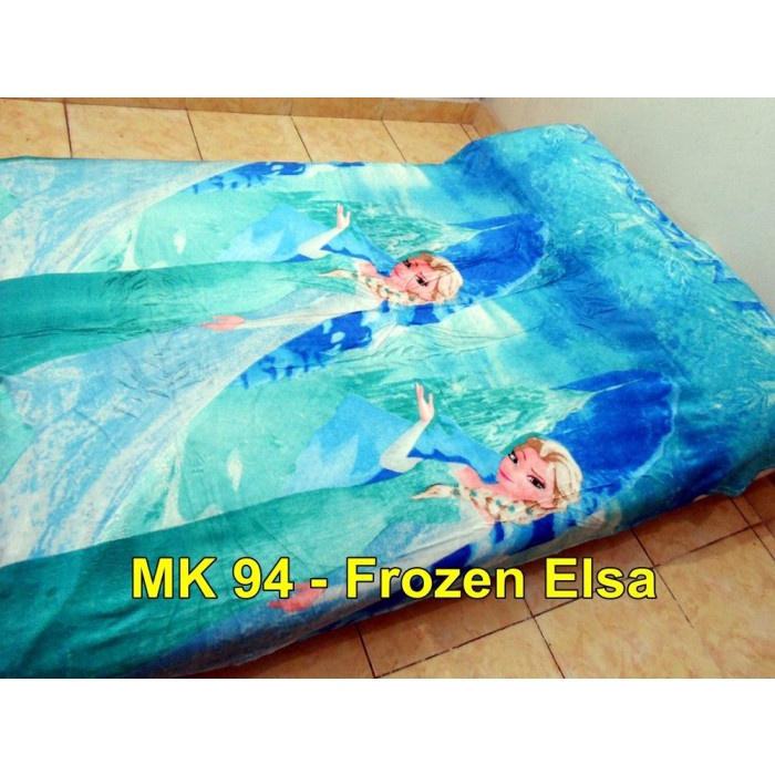Selimut Dewasa Selimut Bulu Frozen Elsa Uk 150x200 - MK 94(J1Y2) Selimut Bulu Karakter BEST SELLER S