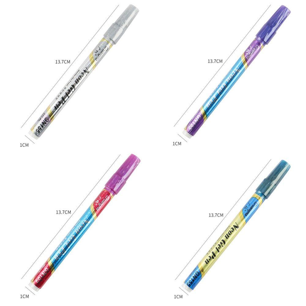 Preva 12warna Stabilo Alat Gambar Tangan Akun Tanda Kunci Double Line Painting Lukisan Glitter Pen