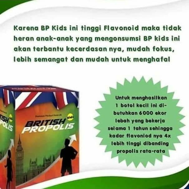 BRITISH PROPOLIS KIDS/KHUSUS ANAKBISA BAYAR DITEMPAT {COD} isi 6 ml