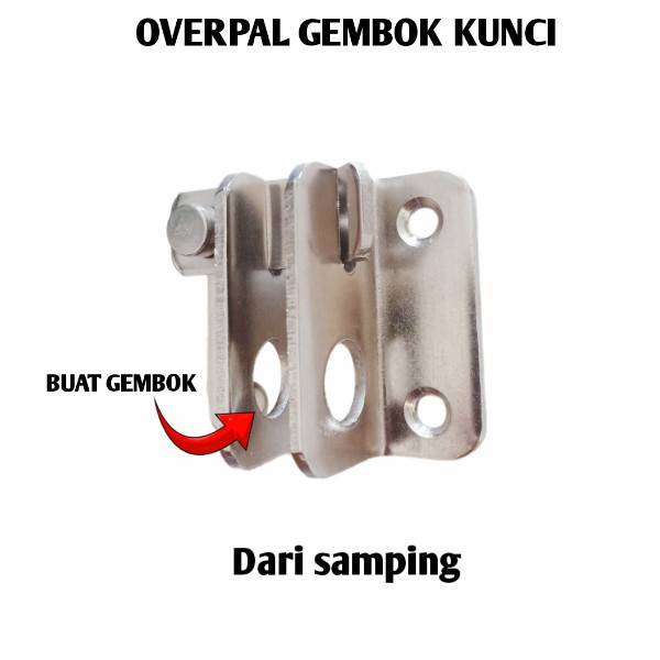 Limaukuit_Space Overpal Gembok Kunci Slot Mini Pintu Geser-Grendel Sliding Door Stenlis, Overval,