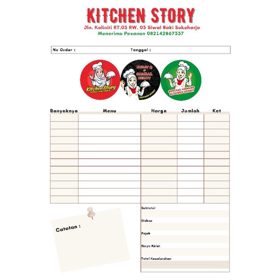 

Jasa Desain Nota, Bon, Kwitansi