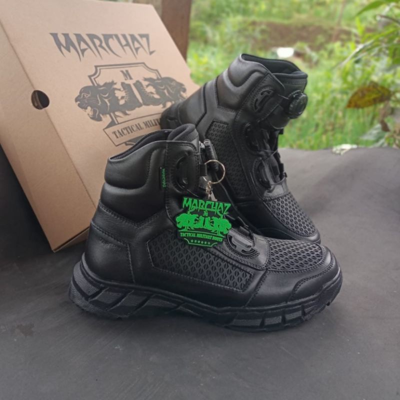 SEPATU PDL TALI PUTAR SARANG TAWON LIBRA PENDEK MERK MARCHAZ KULIT SAPI ASLI SEPATU PDL DINAS LAPANGAN TNI POLRI SECURITY SATPAM SEPATU PDL POLANTAS MODEL TERBARU