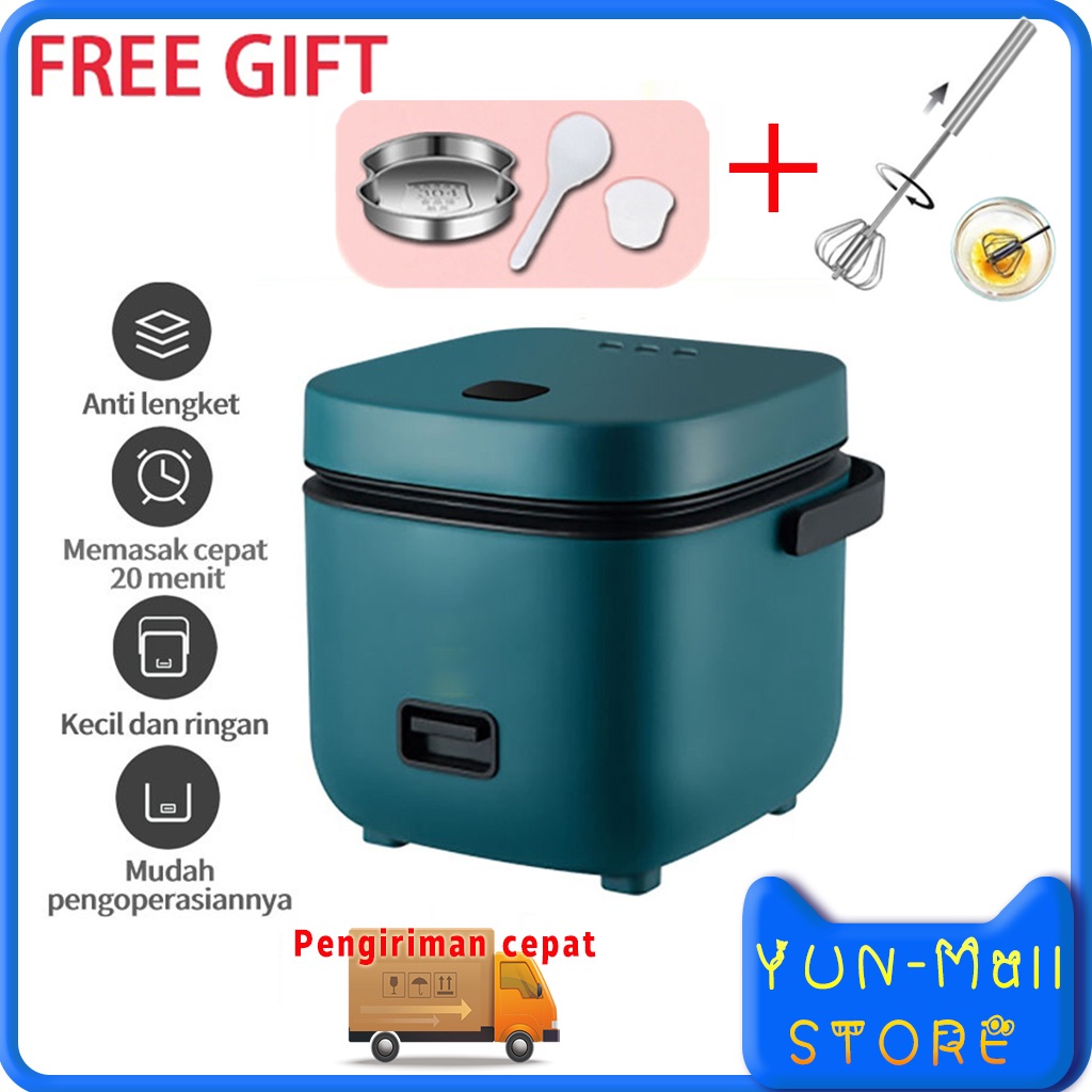 【COD+Dalam stok+Pengiriman Cepat】Smart Rice Cooker Mini 0.8L  Penanak Nasi Penanak Nasi Mini  200 watt Rice Cooker magic comportable/Travel Version/ Pelajar Version Green/Whtie