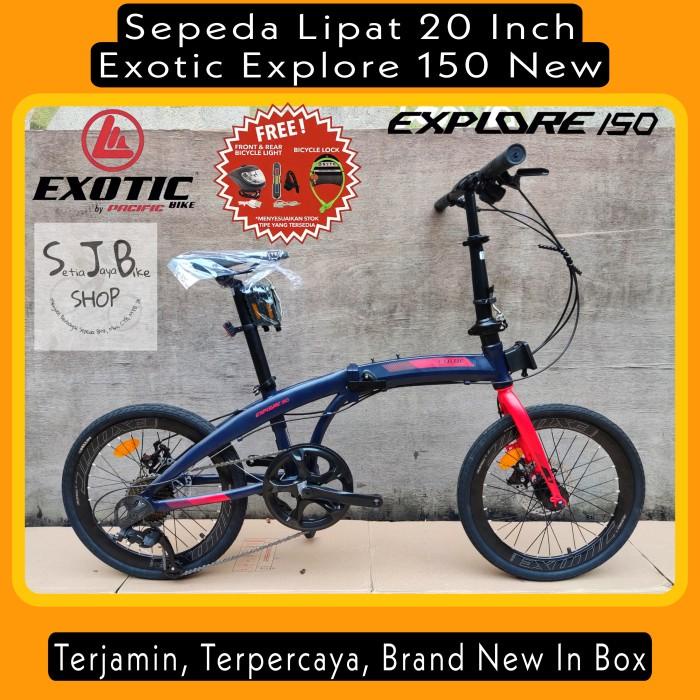 [KHUSUS GOJEK/GRAB] Sepeda Lipat 20 Inch EXOTIC EXPLORE 150 New