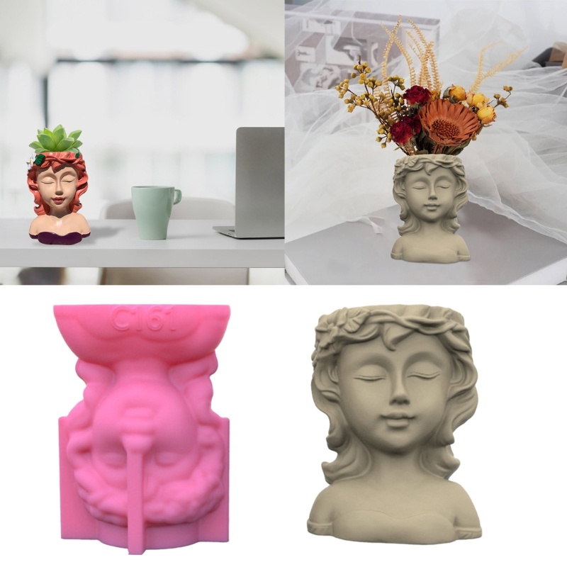 Kotak Penyimpanan Pot Bunga Sukulen 3D Bahan Silikon Untuk Dekorasi