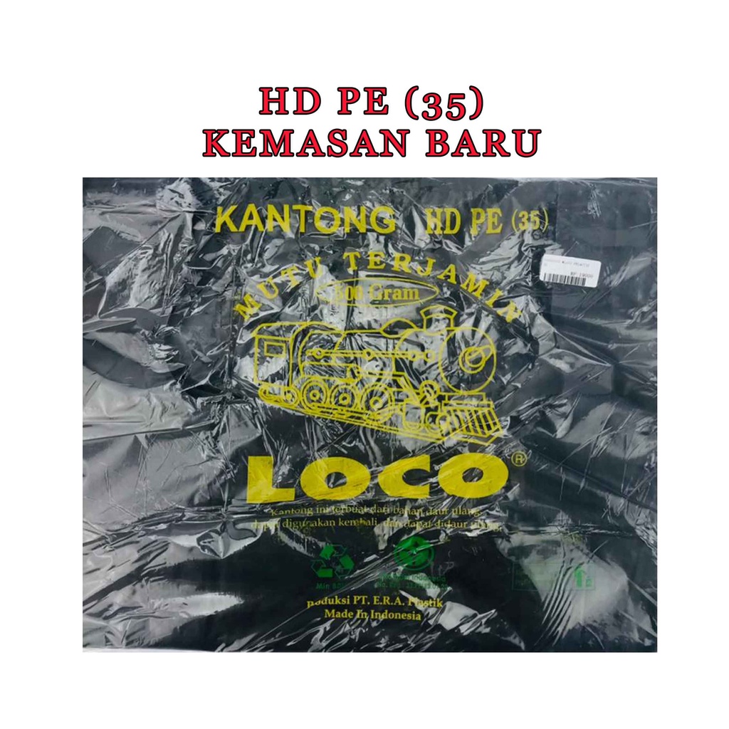 Loco / Kantong Plastik Hitam / Kantong Kresek HD PE 35 / 500g