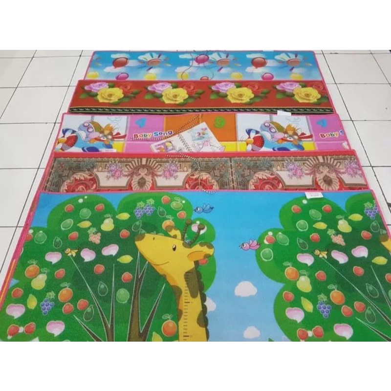 Karpet Spon karakter Motif Bolak Balik Tebal 6mm Ukuran 180x200.cm