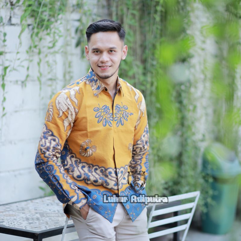 DAUPA KUNYIT Kemeja Batik Katun Prima Premium Solo Anak Muda Modren Luhur Adiputra