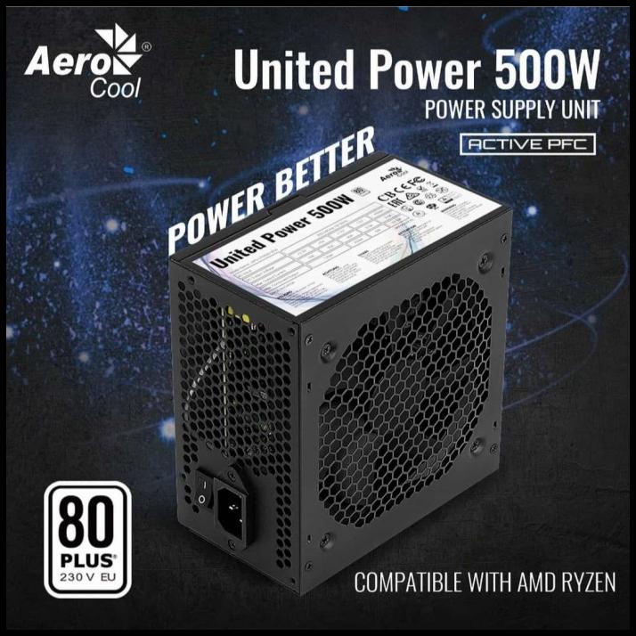 Aerocool Psu United Power 500 Watt 80+