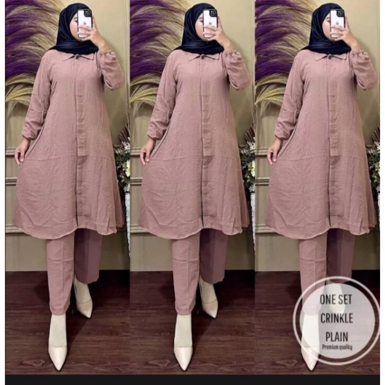 one set terbaru/baju wanita kekinian/setelan wanita viral