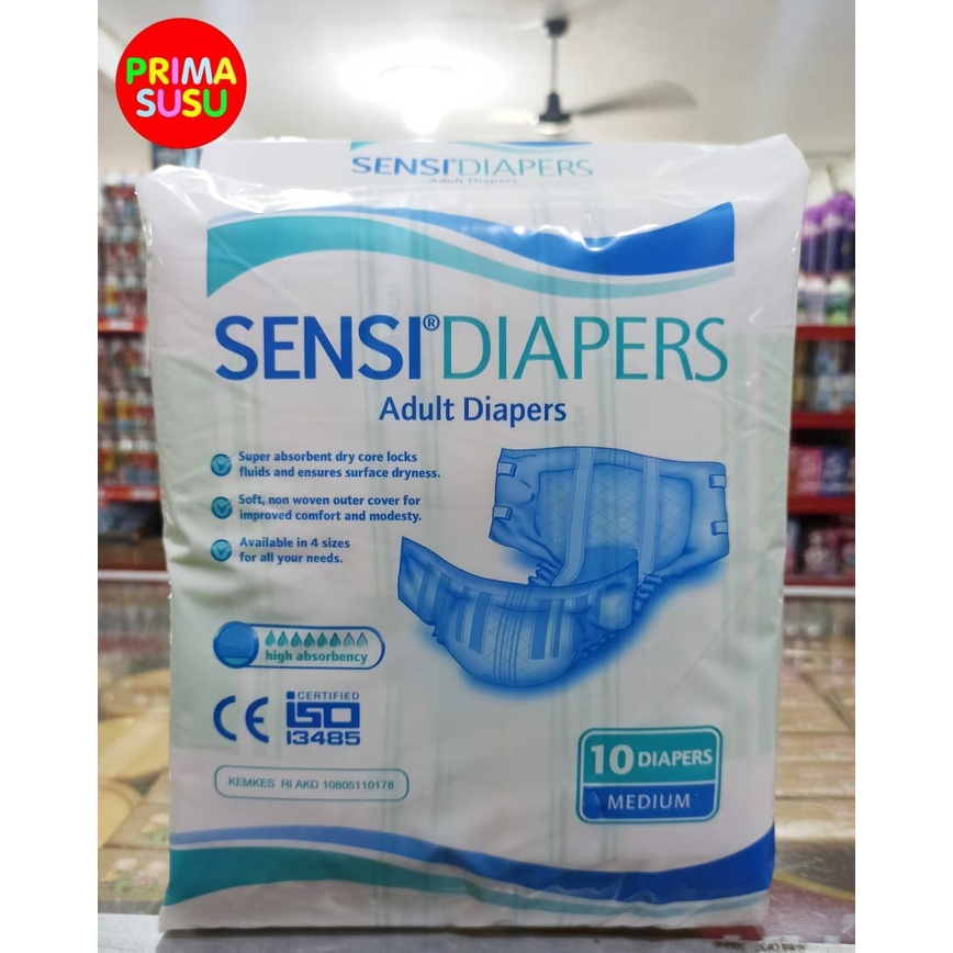 Sensi Adult Diapers STD Perekat M10, L10, XL8