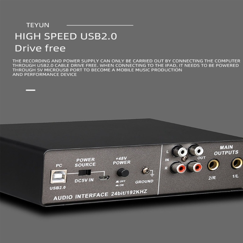 Soundcard Eksternal Usb 2.0 Monitor 2 &quot;4-Out Untuk Siaran Langsung